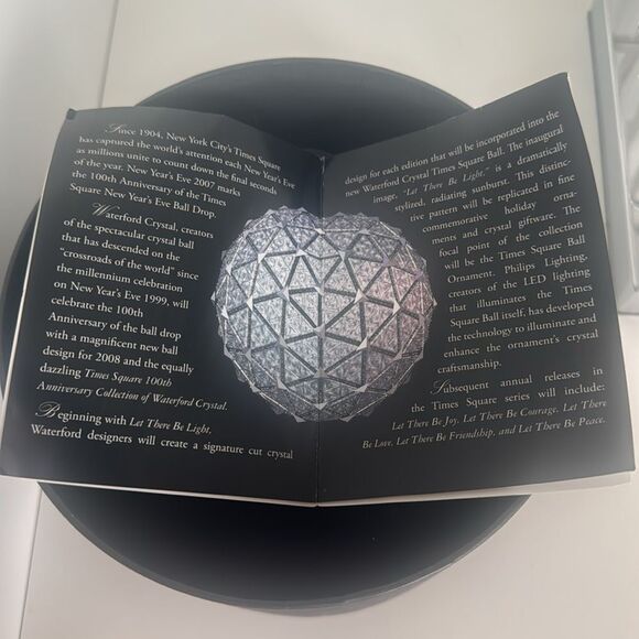 Waterford Crystal 2008 Ornament Times Square Ball 100th Anniversary LED Light Up - Picture 9 of 10